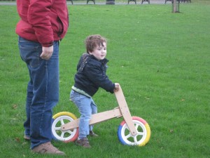 Tomás on the bike